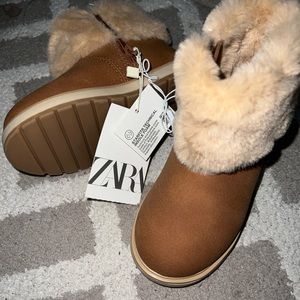 Brand new Zara kids fur boots